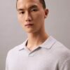 Linen Blend Polo Sweater