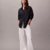 Linen Blend Relaxed Button-Down Shirt Linen Blend Relaxed Button-Down Shirt
