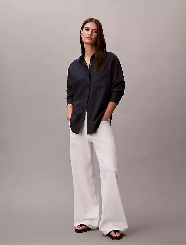Linen Blend Relaxed Button-Down Shirt Linen Blend Relaxed Button-Down Shirt
