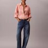 Linen Blend Relaxed Button-Down Shirt Linen Blend Relaxed Button-Down Shirt