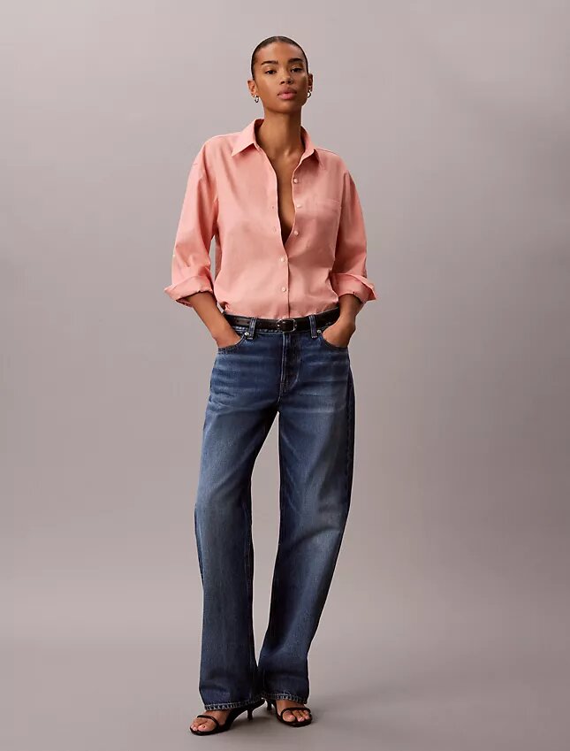 Linen Blend Relaxed Button-Down Shirt Linen Blend Relaxed Button-Down Shirt