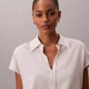 Linen Blend Short Sleeve Classic Shirt