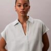 Linen Blend Short Sleeve Classic Shirt