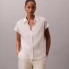 Linen Blend Short Sleeve Classic Shirt