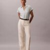 Linen Blend Short Sleeve Classic Shirt