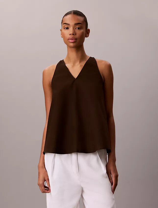 Linen Blend Sleeveless Top Linen Blend Sleeveless Top