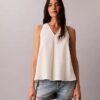Linen Blend Sleeveless Top Linen Blend Sleeveless Top