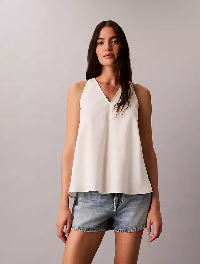 Linen Blend Sleeveless Top Linen Blend Sleeveless Top