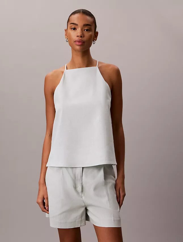 Linen Blend Sleeveless Top Linen Blend Sleeveless Top