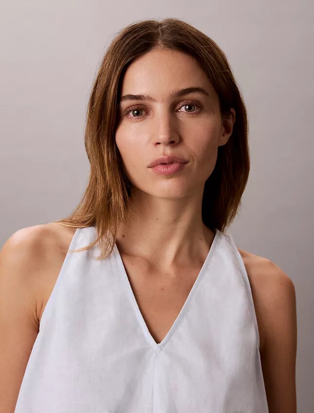 Linen Blend Sleeveless Top Linen Blend Sleeveless Top