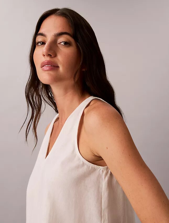 Linen Blend Sleeveless Top Linen Blend Sleeveless Top