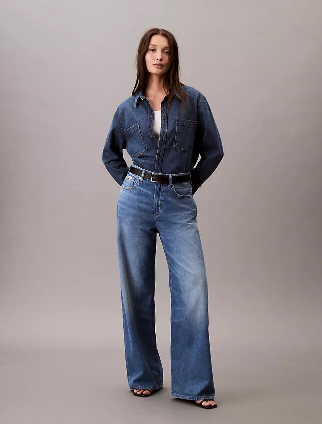 Linen Blend Wide Leg Jeans Linen Blend Wide Leg Jeans