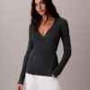 Linen Blend Wrap Sweater Linen Blend Wrap Sweater