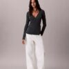 Linen Blend Wrap Sweater Linen Blend Wrap Sweater