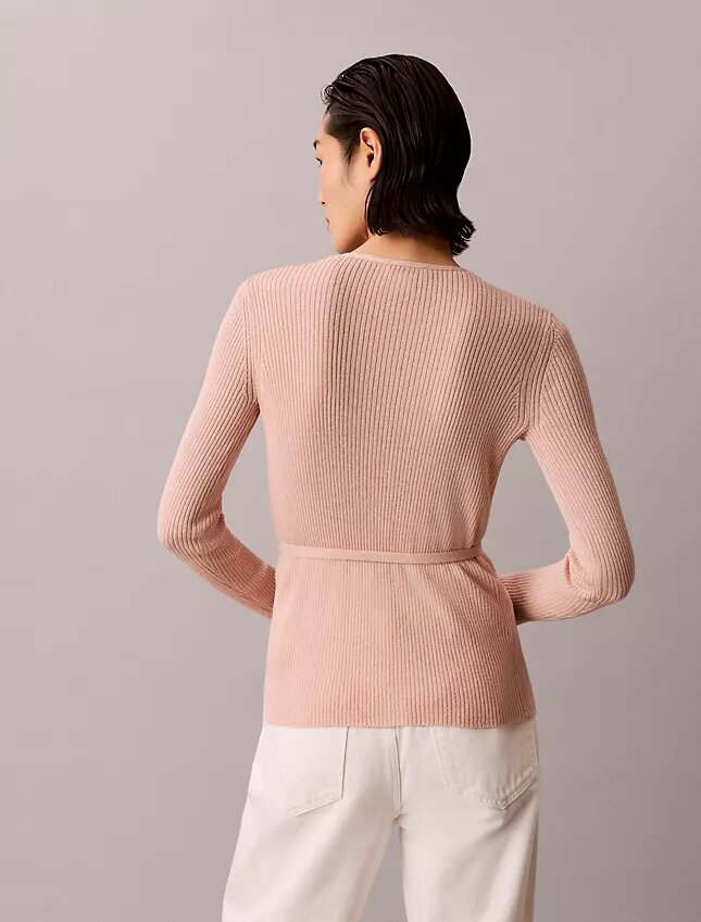 Linen Blend Wrap Sweater Linen Blend Wrap Sweater