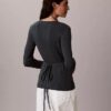 Linen Blend Wrap Sweater Linen Blend Wrap Sweater