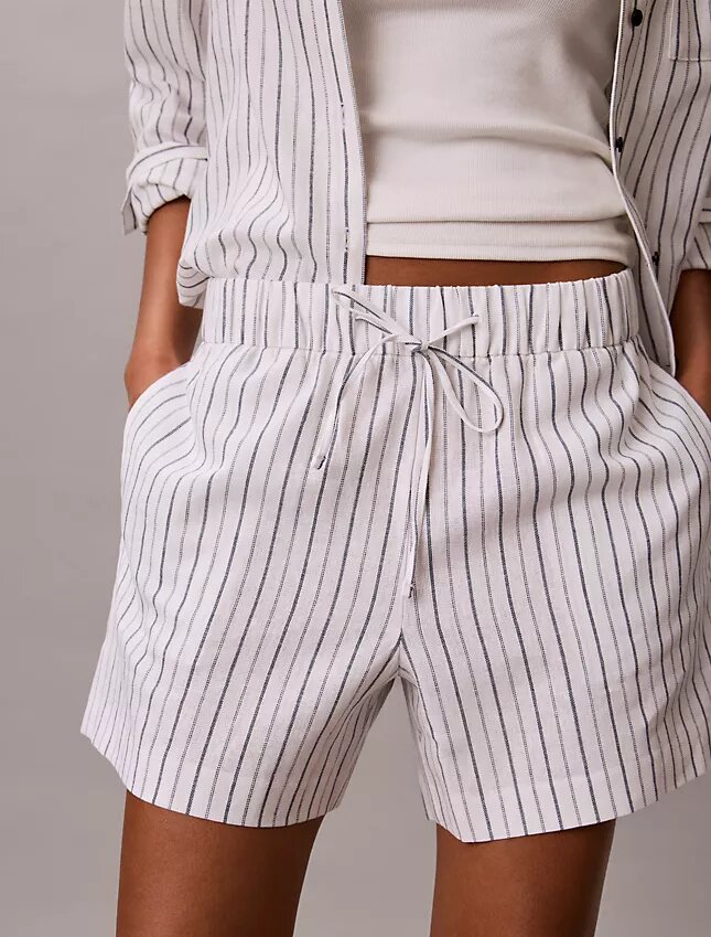 Linen Cotton Pull-On Shorts Linen Cotton Pull-On Shorts