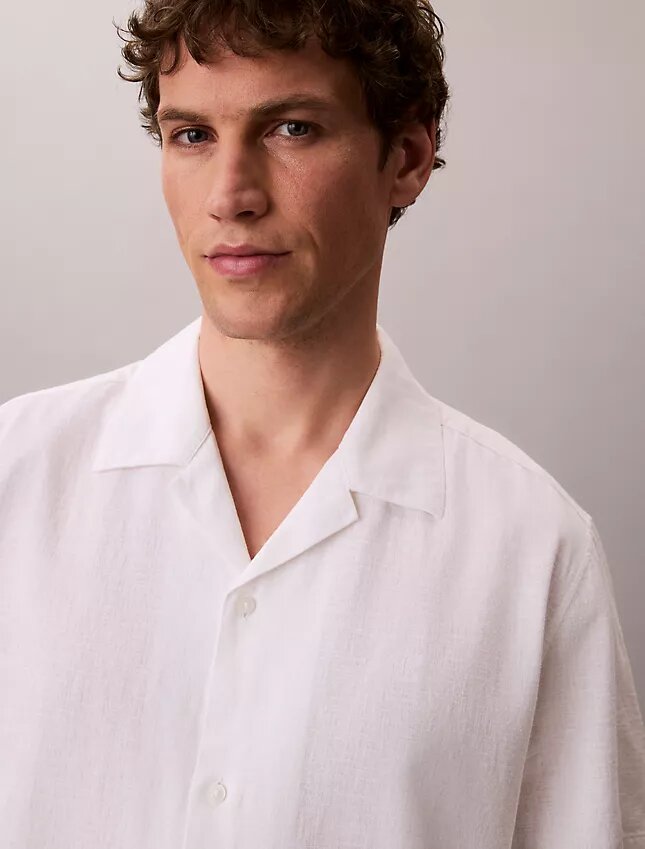 Linen Cotton Short Sleeve Button-Down Shirt Linen Cotton Short Sleeve Button-Down Shirt
