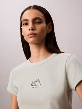 Logo Graphic Rib Slim T-Shirt