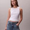 Logo Graphic Rib Tank Top