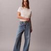Low Rise Belted Baggy Jeans