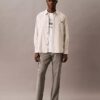 Lyocell Blend Garment Washed Straight Leg Cargo Pants
