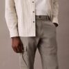 Lyocell Blend Garment Washed Straight Leg Cargo Pants