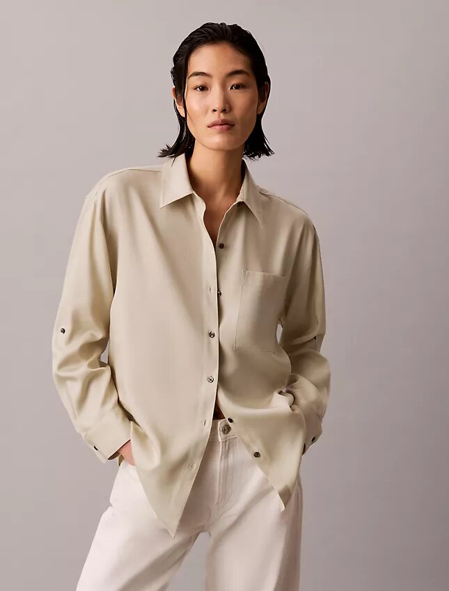 Lyocell Roll Tab Button-Down Shirt Lyocell Roll Tab Button-Down Shirt