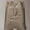 Matte Nylon Drawstring Backpack