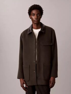 Melton Wool Blend Car Coat Melton Wool Blend Car Coat