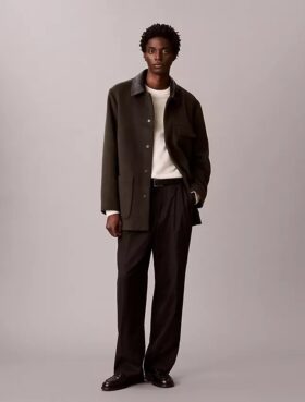 Melton Wool Blend Car Coat Melton Wool Blend Car Coat