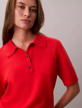Merino Wool Polo Sweater