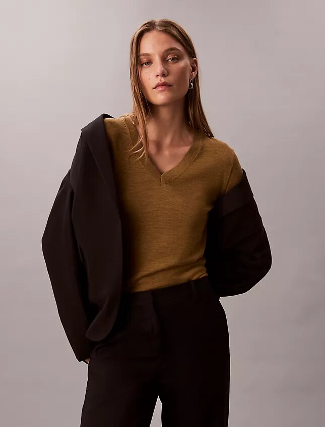 Merino Wool V-Neck Sweater Merino Wool V-Neck Sweater