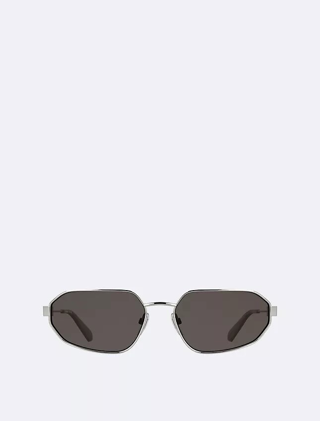 Metal Slim Modified Rectangle Sunglasses Metal Slim Modified Rectangle Sunglasses
