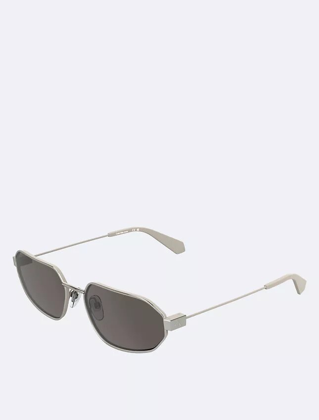 Metal Slim Modified Rectangle Sunglasses Metal Slim Modified Rectangle Sunglasses