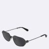 Metal Slim Modified Rectangle Sunglasses Metal Slim Modified Rectangle Sunglasses