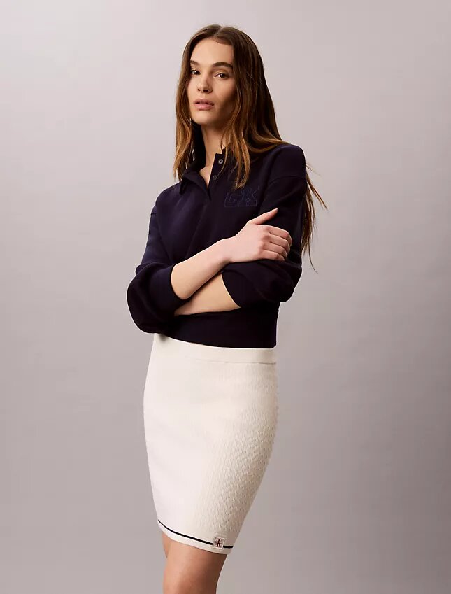 Micro Cable Knit Mini Skirt Micro Cable Knit Mini Skirt