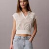 Monogram Crochet Cropped Top