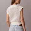 Monogram Crochet Cropped Top