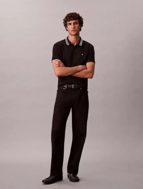 Monogram Pique Tipped Classic Polo Shirt