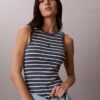 Monologo Rib Stripe Midi Dress
