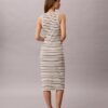 Monologo Rib Stripe Midi Dress