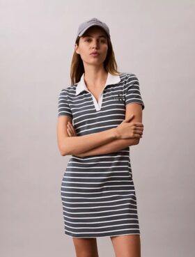 Monologo Rib Stripe Mini Dress
