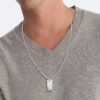 Organic Rectangle Shape Pendant Necklace