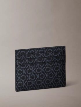 Pebbled Monogram Card Case
