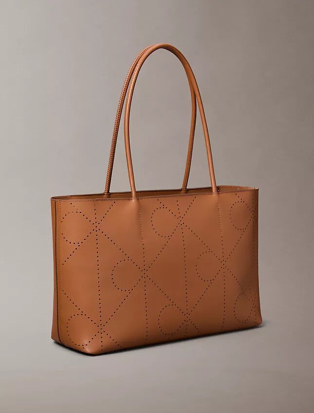 Perforated Emblem Logo Tote Bag Perforated Emblem Logo Tote Bag