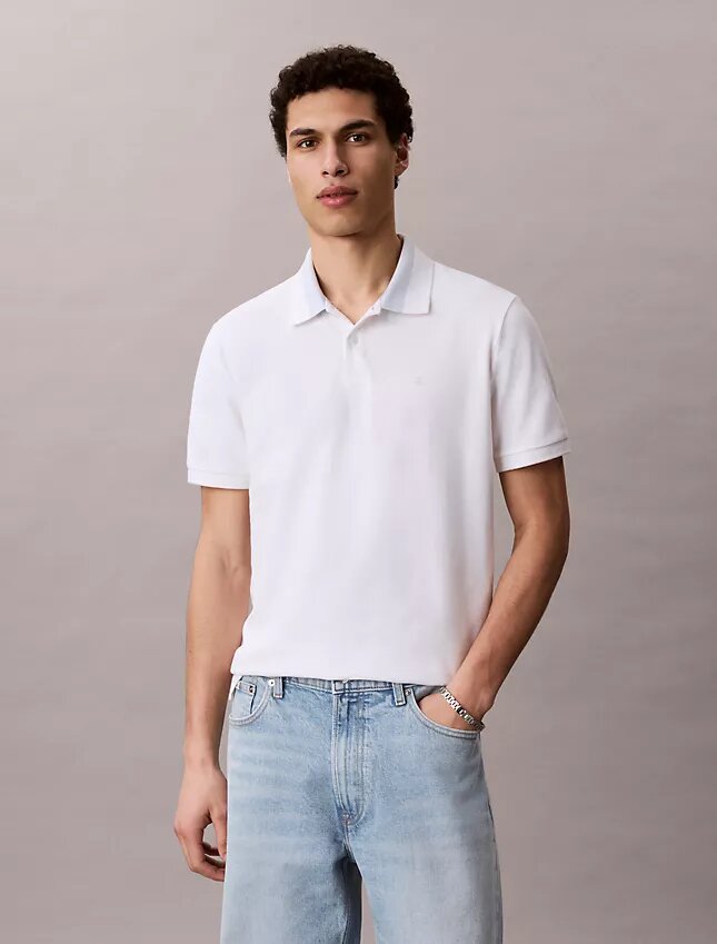 Pique Colorblock Collar Polo Shirt Pique Colorblock Collar Polo Shirt
