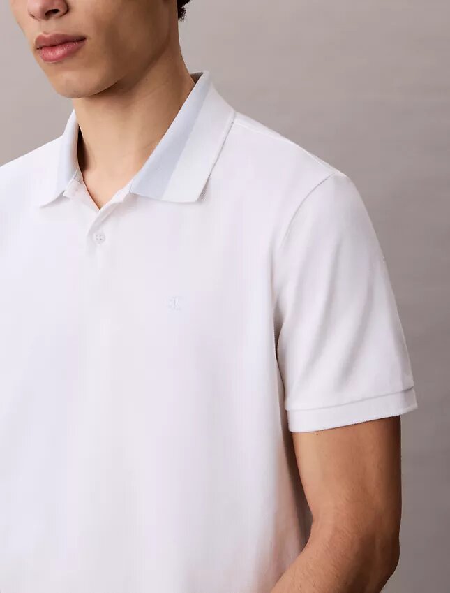 Pique Colorblock Collar Polo Shirt Pique Colorblock Collar Polo Shirt