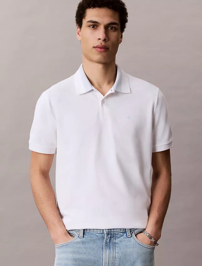 Pique Colorblock Collar Polo Shirt Pique Colorblock Collar Polo Shirt