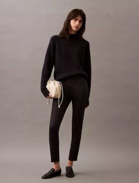 Ponte Herringbone Print Skinny Fit Pants Ponte Herringbone Print Skinny Fit Pants